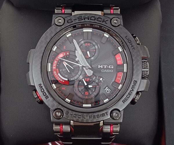台中流當手錶 手錶拍賣 新品 未使用 CASIO 卡西歐 G-SHOCK 碳纖維錶圈 電波 男錶 盒單齊 特價出清 KR023